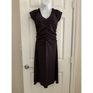 EXPRESS Pullover Geometric Ruched Gathered Stretch Dress Women's Size 8